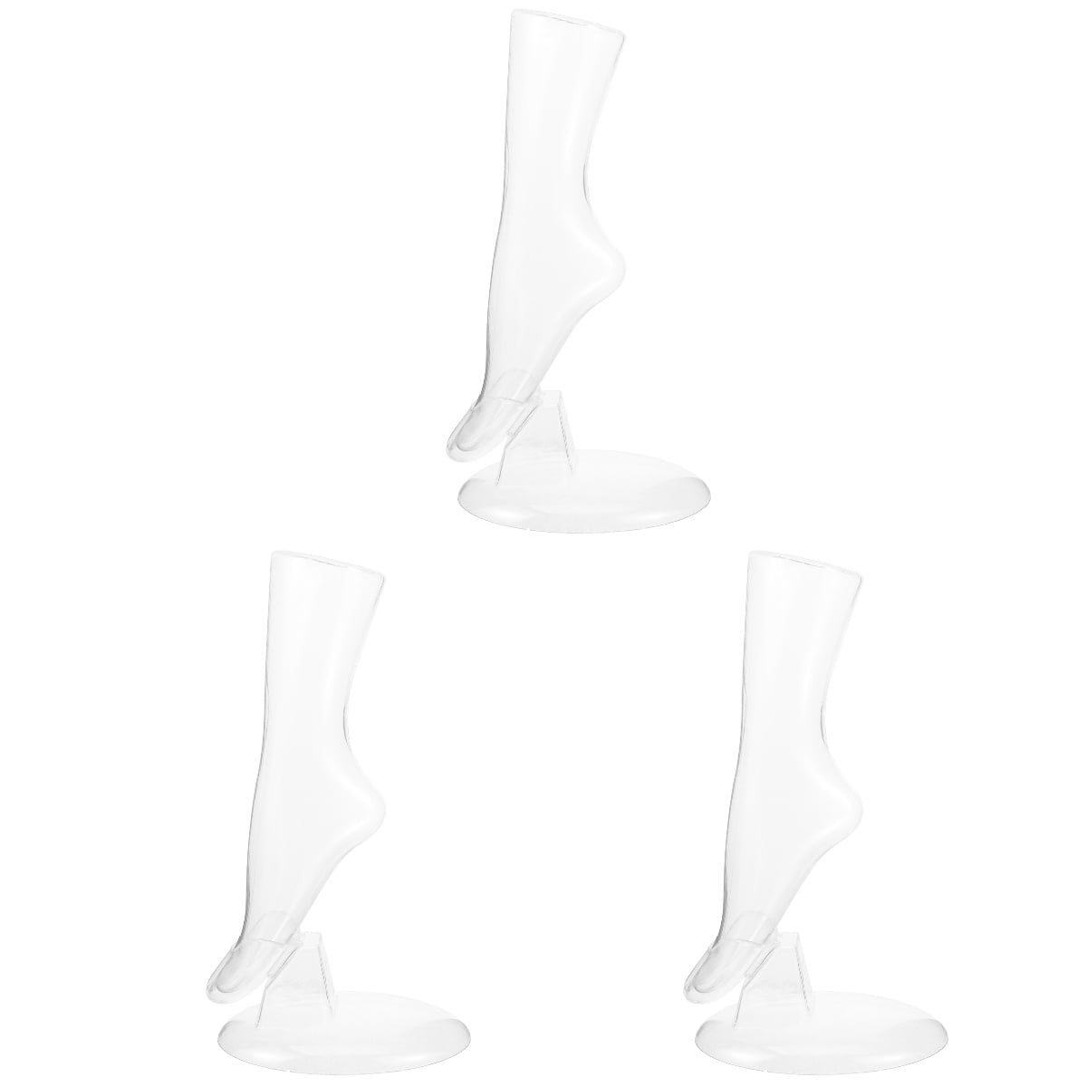 3pcs Reusable Sock Display Mannequin Feet Stand for Socks Presentation and Retail Showcase Holder