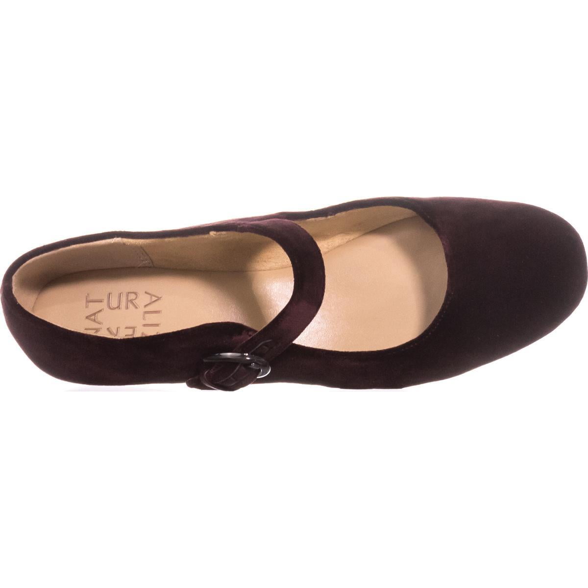 Womens naturalizer Erica Mary Jane Flats Black Leather Walmart