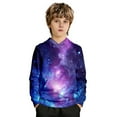 thumbnail image 3 of Sweatshirts for Boys Galaxy Print Cozy Pullover Hoodie Top Casual Style Boys Hoodies Size 3-4Y, 3 of 8