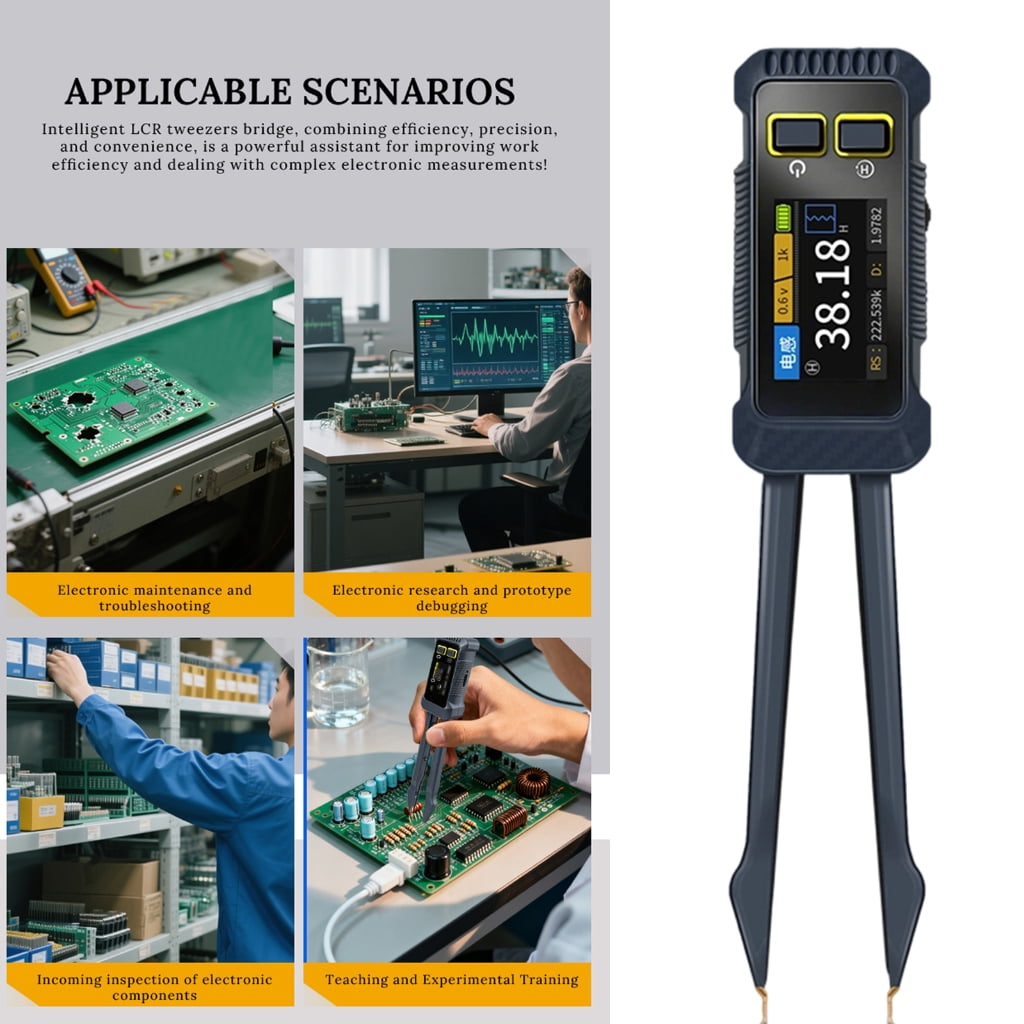 Automatic JD1795 Meter Tweezers for Component Recognition in PCB Testing Without Manual Switching