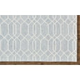 thumbnail image 3 of HomeRoots 512202 9 x 12 ft. Blue & Ivory Wool Geometric Hand Tufted Handmade Stain Resistant Rectangle Area Rug, 3 of 5