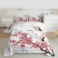 thumbnail image 2 of Homewish Animal Crane 3 Pieces Queen Comforter Set for Female Men Adults,Cherry Blossom Ultra Soft Bedding Sets,Abstract Marble Bedding Comforter Set Breathable,Japanese Style Bedroom Decor, 2 of 8
