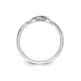 thumbnail image 2 of Real 14kt White Gold Black and White Diamond X-Ring Size: 6; for Adults and Teens, 2 of 5