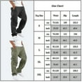 thumbnail image 2 of Men Multi Pockets Cargo Pants Baggy Work Combat Trousers, 2 of 2