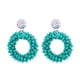 thumbnail image 1 of Pendientes colgantes elegantes hechos a mano para mujer Sonducket azul turquesa, 1 of 6