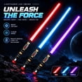 thumbnail image 6 of AuntyFey Light Up Saber for Kid, 2 Packs Extendable 3 Colors Light Up Saber Toy for Boy, 6 of 7