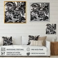 thumbnail image 4 of Designart "Black And Graffiti Of Marble III" Abstract Marble Wall Art For Kitchen, 4 of 5