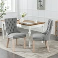 thumbnail image 4 of Miniyam Dining Chair Set of 2, High-end Tufted Contemporary Flax Upholstered, Gray, 4 of 8