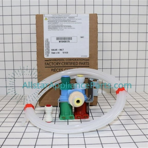 Whirlpool Refrigerator Water Inlet Valve W10408179