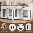 thumbnail image 3 of 71'' Dog Crate Furniture for 2 Dogs, Double Dog Crate Furniture, 71'' Large Dog Kennel Indoor with 3 Storage Drawers and Removable Divider Wooden Double Dog Crate with 3 Drawers and Removable Room Div, 3 of 8