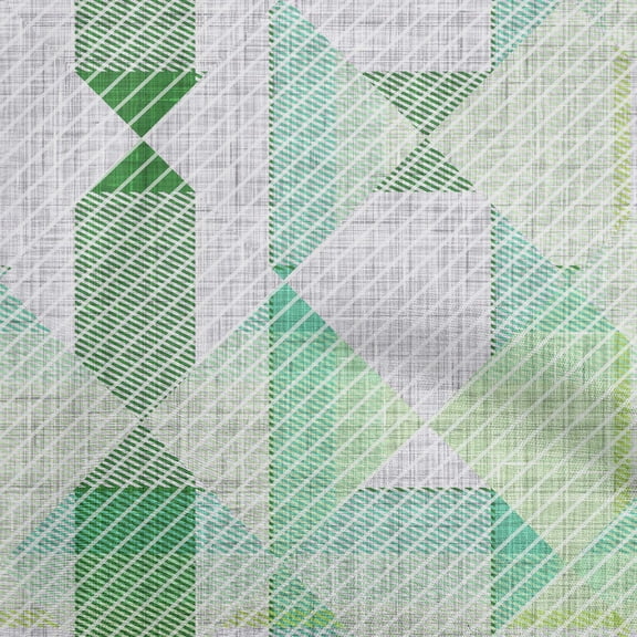 oneOone Silk Tabby Green Fabric Check Sewing Fabric By The Yard Printed Diy Clothing Sewing Supplies 42 Inch Wide