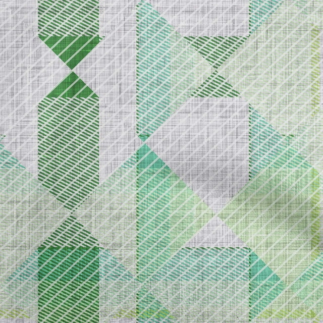 oneOone Velvet Green Fabric Check Craft Projects Decor Fabric Printed By The Yard 58 Inch Wide