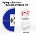 thumbnail image 5 of Christmas Tree Skirt Haitian Flag Xmas Tree Skirt with Tassels Christmas Holiday Decoration 48", 5 of 6