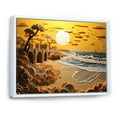 thumbnail image 2 of Designart "Perspective Papercut Beach Pier IV" Nautical & Beach Floater Framed Canvas Print, 2 of 7