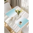 thumbnail image 5 of Blue Morocan Placemats Set of 8, Abstract Ombre Geometric Check Modern Placemats for Dining Table, Place Mats for Kitchen Tabletop, Waterproof Wipeable Dining Table Mats Set, 5 of 9