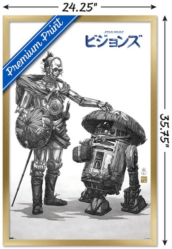 Star Wars: Visions - Droids Wall Poster, 22.375" x 34", Framed