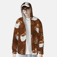 thumbnail image 4 of Gaeub Sloths Need More Coffee Men's and Women's UPF 50+ Long-Sleeved Sun Protection Clothing, Fishing Shirt Long Sleeve Zip - Small, 4 of 9