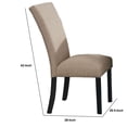 thumbnail image 3 of Wooden Side Chairs with Nailhead Trims, Set of 2, Beige and Black, 3 of 5