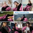 thumbnail image 5 of Pink Rose Cooling Blanket,Lightweight Breathable Summer Throw Blanket with Double Sided Cold Effect,Vintage Abstract Garden Flower Floral Black Picnic Blankets Bed Sheet for Hot Sleepers 50"x60", 5 of 8