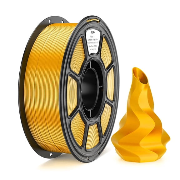 Silk PLA 3D Printer Filaments for Most FDM 3D Printers, Gold