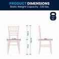 thumbnail image 4 of Emma + Oliver Child’s All Occasion Pink Resin Chiavari Chair for Home or Home Based Rental Business, 4 of 10