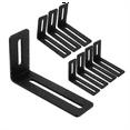 thumbnail image 1 of Support d'Angle Réglable 4 Pouces, 8 Pcs Supports en L Robustes pour Bois, Support d'Angle en L avec Fente, Supports d'Angle Droit, 1 of 5