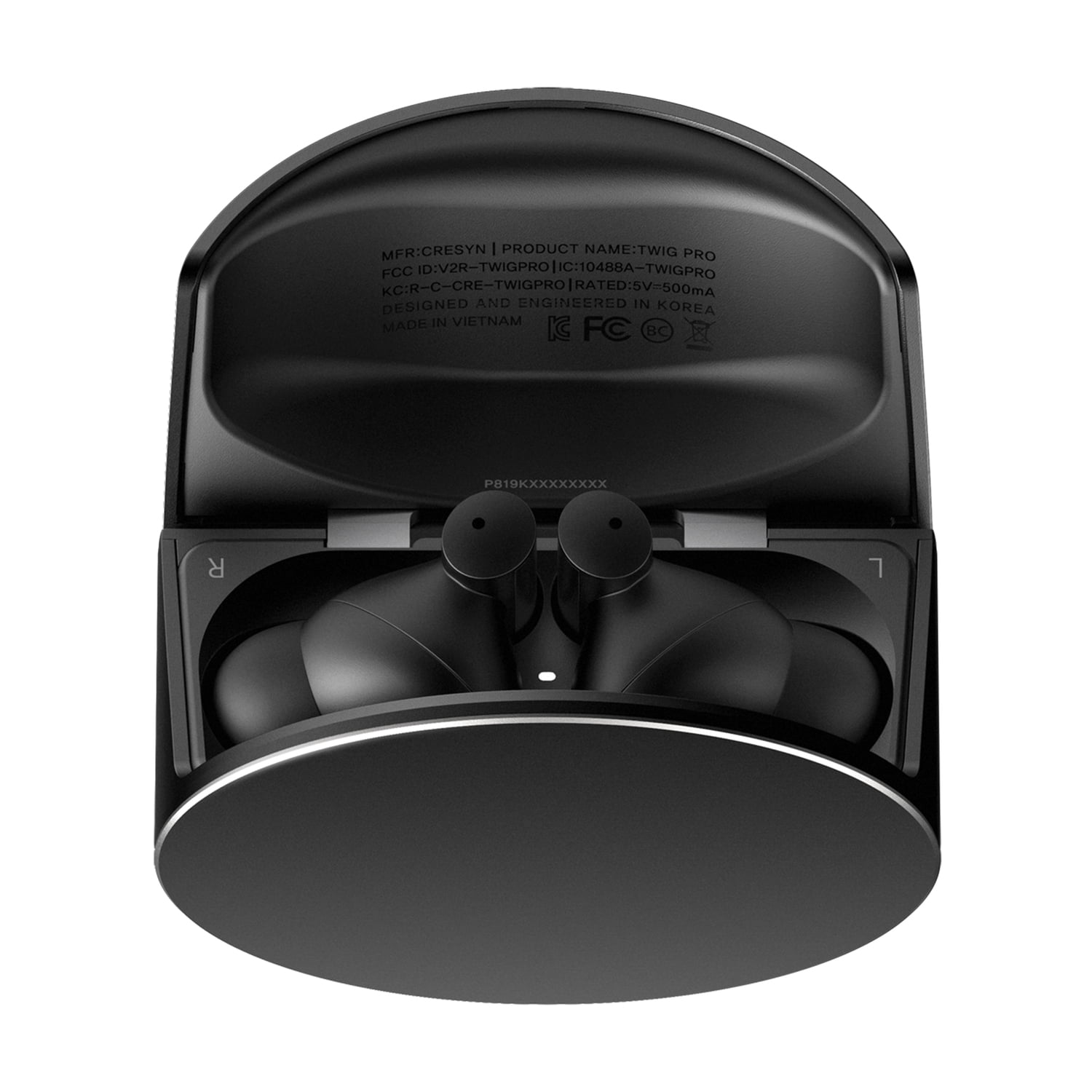 Oddict TWIG PRO Bluetooth Earbuds with Microphone and Charging Case, True Wireless, Digital Hybrid Active Noise Canceling, Aluminum Gray, OPU-TNEX01BK01