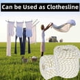thumbnail image 6 of netuera Arborist Bull Rope, 3/4 Inch by 150 Feet 24 Strand High Strength Tree Rope for Flagpole Halyard Clothesline Camping Sailing Swings (White Yellow & Black,44KN), 6 of 6