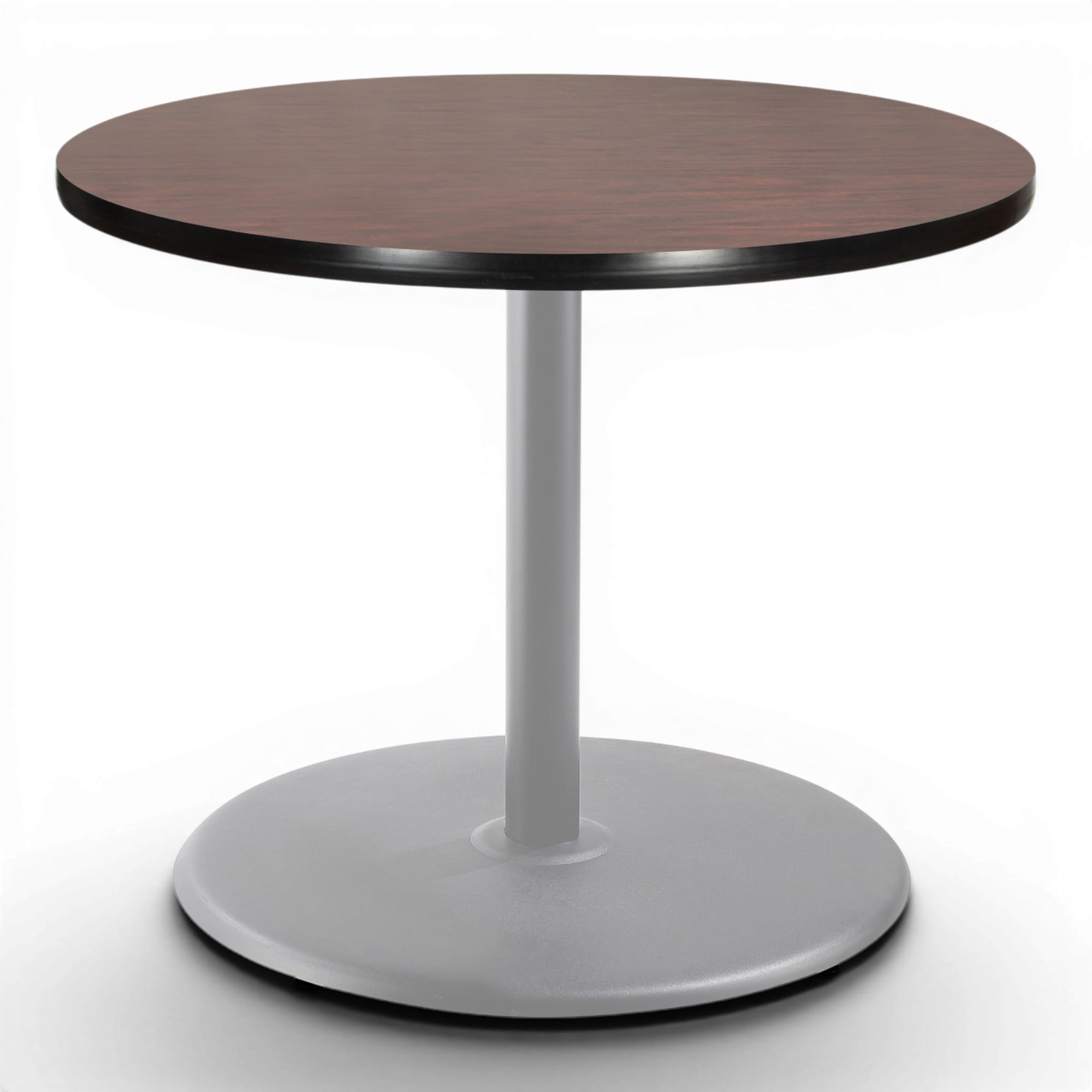 Hampden Furnishings Bennet Collection 36" Round Cafe Table with Grey Frame and Mahogany Top