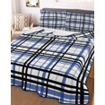 thumbnail image 3 of Quilts Twin XL Size, Blue Black Plaid Soft Comforter Bedding Set for Bed, Farmhouse Blue Black Checkered Lightweight Quilted Bedspread with Pillow Cover(2 Pieces) for All Season, 68x98 Inch, 3 of 6