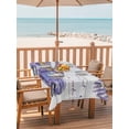 thumbnail image 2 of Outdoor Tablecloth with Umbrella Hole for Patio/Picnic/Party/Camping, Purple Floral Waterproof Table Cloth Rectangle Table Cover Washable, Spring Farmhouse Lavender Truck Wooden Gray (54"x 80"), 2 of 8