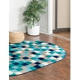 thumbnail image 3 of Rugs.com Outdoor Solid Collection Rug – 13 Ft Round Blue Flatweave Rug Perfect For Kitchens, Dining Rooms, 3 of 6