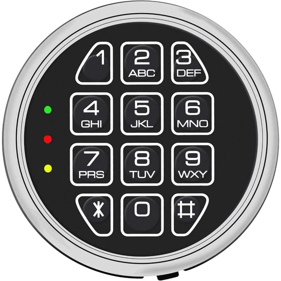 Gun Safe Replacement Lock Chrome Digital Keypad Electronic Lock & Solenoid Lock