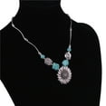 thumbnail image 3 of AYYUFE Women Sunflower Turquoise Clavicle Chain Necklace, 3 of 6