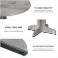 thumbnail image 4 of Chic dining solution: 47 pulgada round dining mesa asientos 4-6, de madera pedestal, space-efficient gris finish, 4 of 6