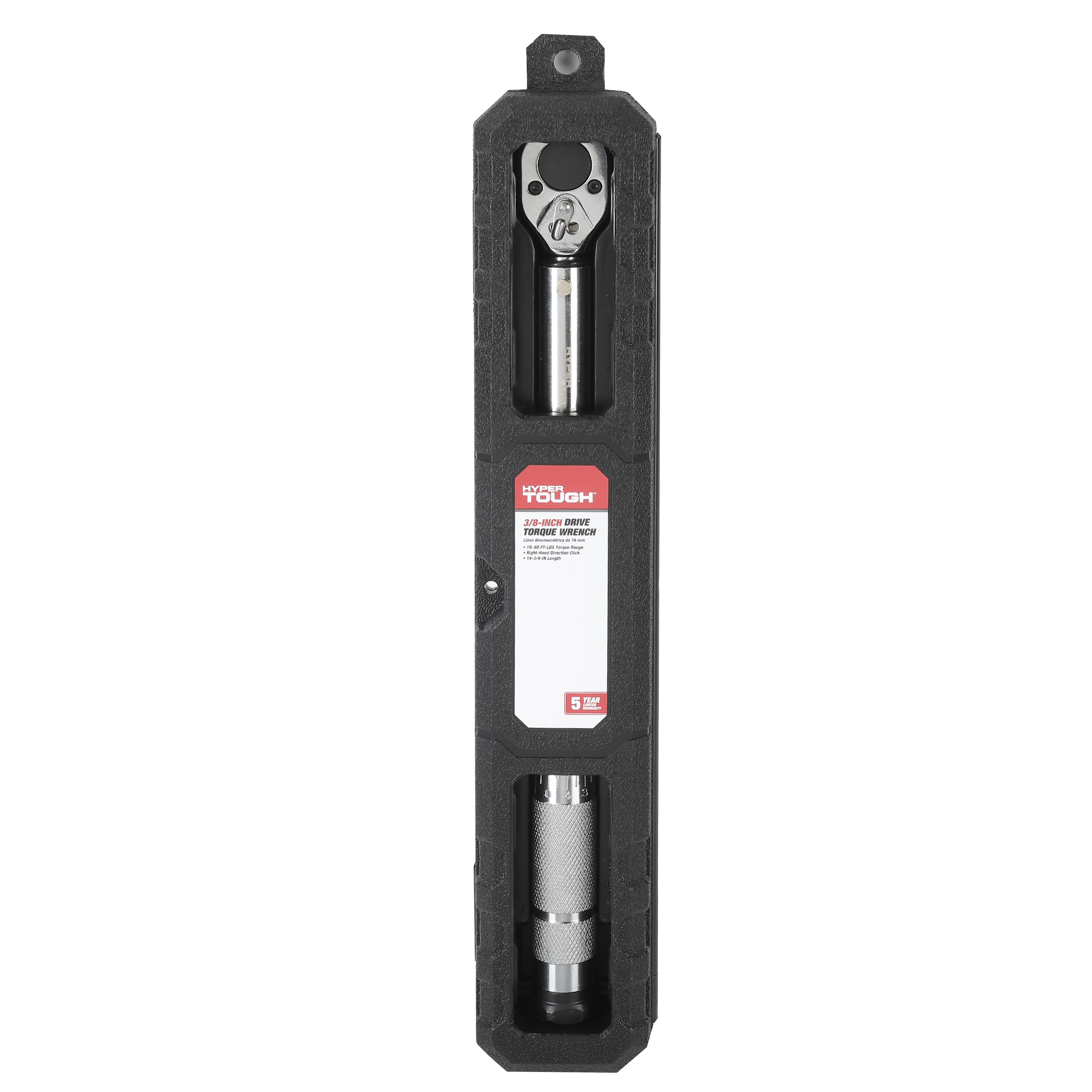 Llave dinamométrica de 3/8 pulg. Hyper Tough de servicio pesado con estuche, 15-80 ft-lbs 5