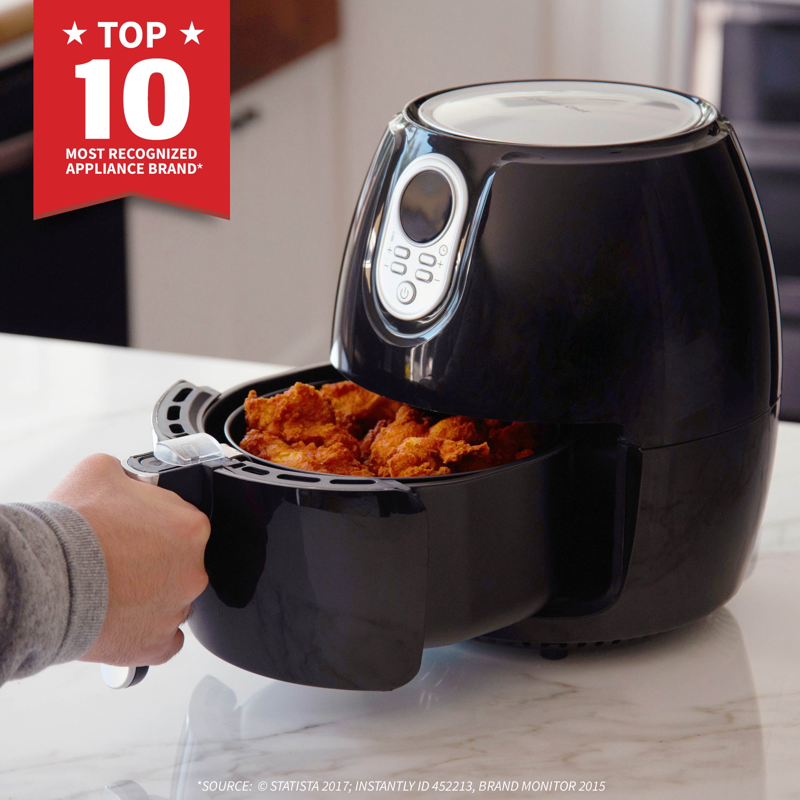 Magic Chef 10.5 Qt. BPA FREE Digital Air Fryer Oven Rotisserie & Dehydrator  Compact Size for Countertop with 3 Trays - Black - Bed Bath & Beyond -  29741846