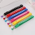 thumbnail image 1 of 6 pcs /One color per day Collar Pet Supplies Pet Cat Dog Adjustable Necklace Shaped Footprint With Bells, 1 of 5
