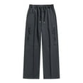 thumbnail image 5 of Men's Pants Men's Sweatpants Casual Wide Leg Trousers Loose Fit Straight Cut Utility Comfortable Daily Wear Versatile Street Style Fashion for Modern Man, 5 of 5