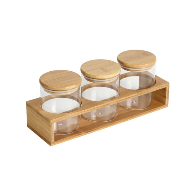 Set de 3 contenedores de 500 ml de vidrio
