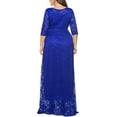 thumbnail image 4 of Eternatastic Womens Floral Lace 2/3 Sleeves Maxi Dress Evening Party Long Dress 4XL Blue, 4 of 4