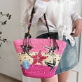 thumbnail image 1 of Bolso De Hombro Bolso de paja de estrella de mar bordado a mano bohemio tejido con cuentas para mujer (rosa), 1 of 8