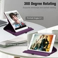 thumbnail image 3 of Rotating Case for New iPad Air 1/Air 2 9.7 Inch - 360 Degree Rotating Smart Protective Stand Cover with Auto Sleep/Wake, Purple, 3 of 6