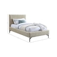 thumbnail image 3 of Meridian Furniture Gallo Beige Vegan Leather Twin Bed, 3 of 9