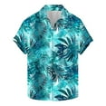 thumbnail image 2 of Horkkom Beach Shirts for Men Casual Short Sleeve Button Up Hawaiian Shirt Summer Holiday Printed Shirts, 2 of 5