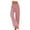 Pink, variant on Womens High Waisted Wide Leg Linen Palazzo Pants with Drawstring & Pockets