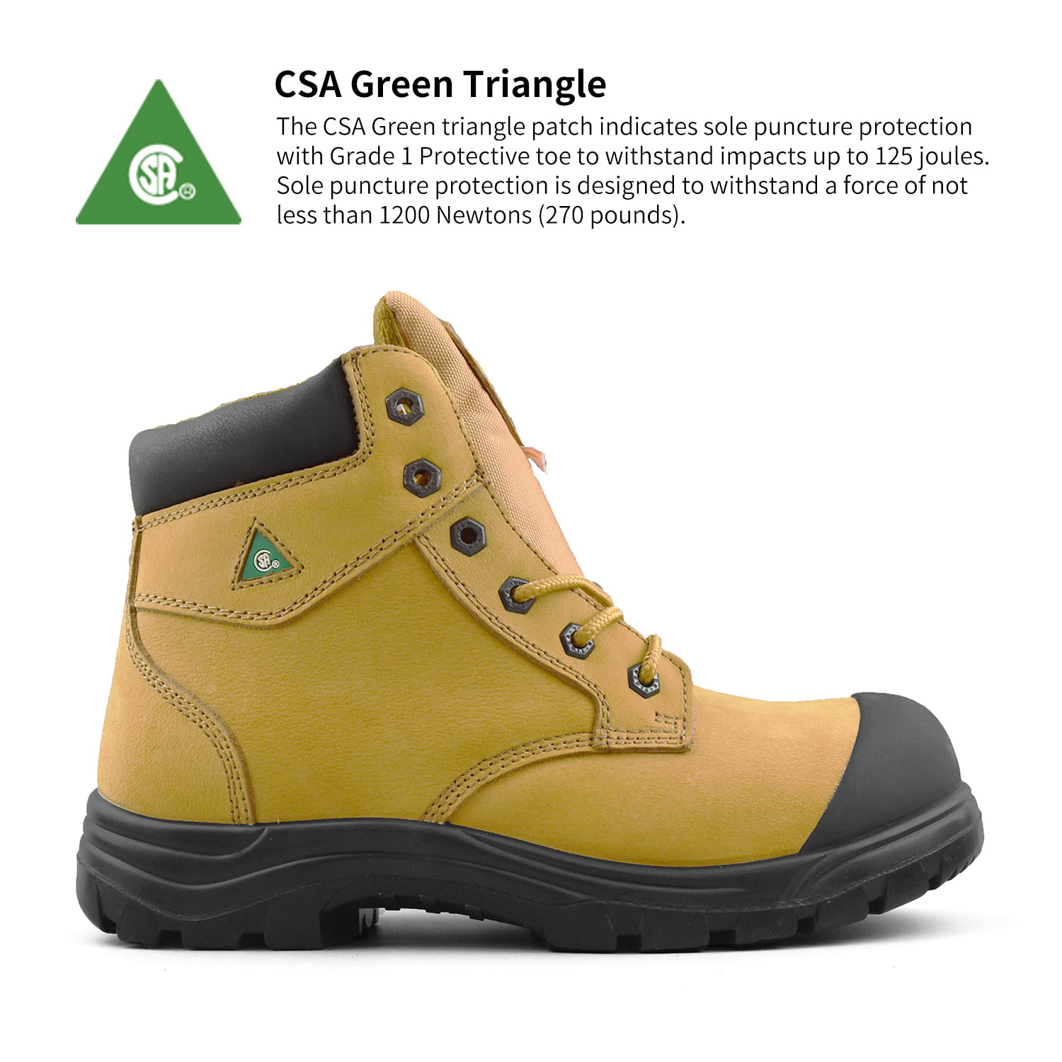 green triangle safety shoes