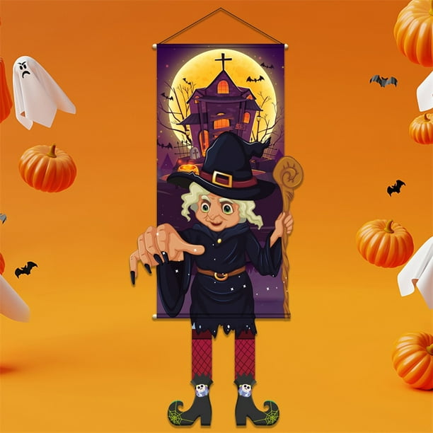 Home Accents Holiday Décoration d'Halloween avec sorcière animée à LED de  1,5 m de long