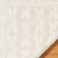 thumbnail image 5 of Gertmenian Malini Haley Cream Ivory Modern Geometric Tonal Polyester High-Low Indoor Area Rug, 6x9, 5 of 6