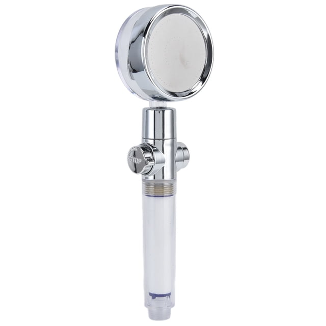 Cabezal De Ducha Turboalimentado, Rotación De 360°, Cabezal De Ducha Con Hélice De Rosca G1/2 De Plástico Elegante Para Ahorrar Agua ZAQW Galvanizar